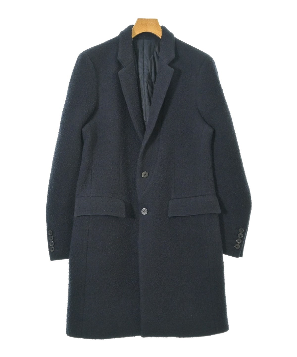 【美品】WOO YONG MI チェスターコート ウーヨンミ wooyoungmi（ウーヨンミ）チェスターコート 紺 サイズ:48(L位