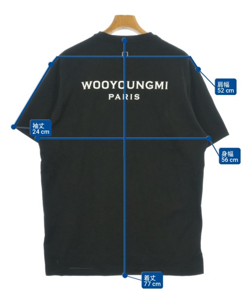 wooyoungmi（ウーヨンミ）Tシャツ・カットソー 黒 サイズ:50(XL位) メンズ/2200700016167