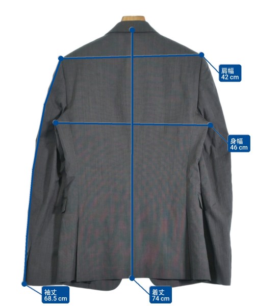 wooyoungmi（ウーヨンミ）テーラードジャケット グレー サイズ:46(M位) メンズ/2200661679029