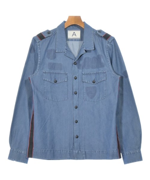 ANDREA POMPILIO(アンドレア　ポンピリオ)カジュアルシャツ 青 サイズ:50(XL位)/2200657914196