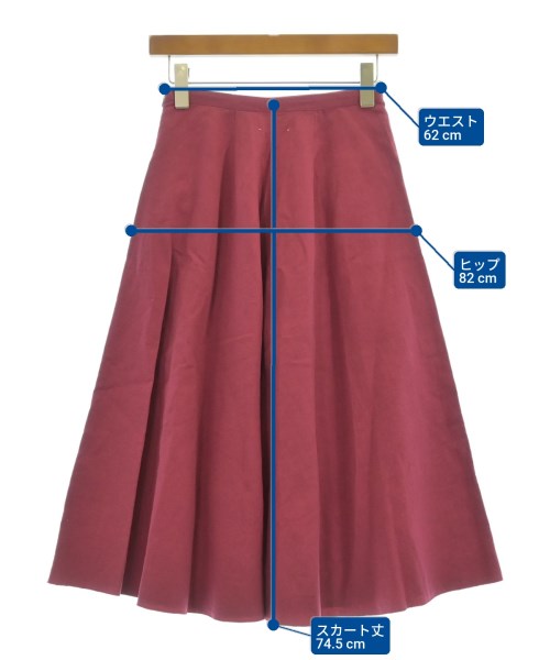 forte forte（フォルテフォルテ）ロング・マキシ丈スカート 赤 サイズ:0(XS位) レディース/2200614122022