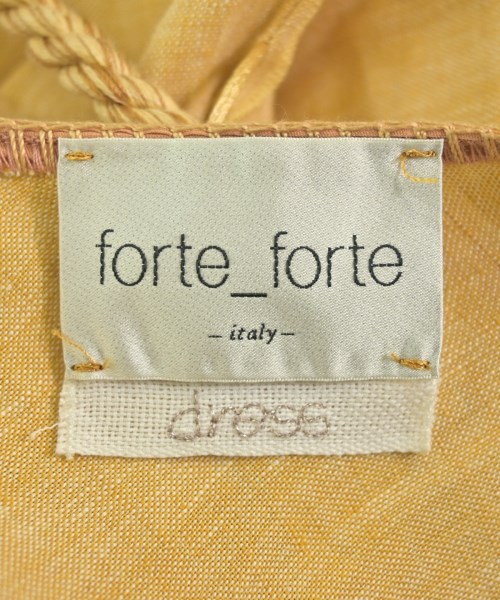 forte forte（フォルテフォルテ）ワンピース 黄 サイズ:1(S位) レディース/2200668500036