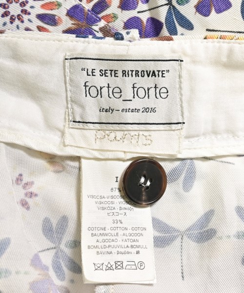 forte forte（フォルテフォルテ）ショートパンツ 白 サイズ:1(S位) レディース/2200650331082