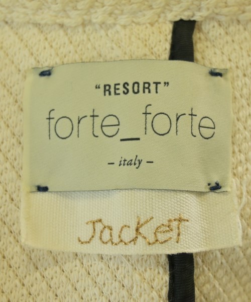 forte forte（フォルテフォルテ）テーラードジャケット 白 サイズ:3(L位) レディース/2200709303022