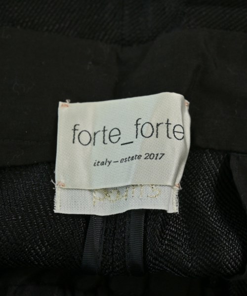 forte forte（フォルテフォルテ）クロップドパンツ 黒 サイズ:1(S位) レディース/2200707679846