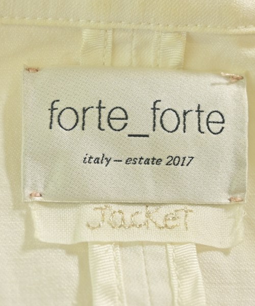 forte forte（フォルテフォルテ）カジュアルジャケット 白 サイズ:1(S位) レディース/2200661335048
