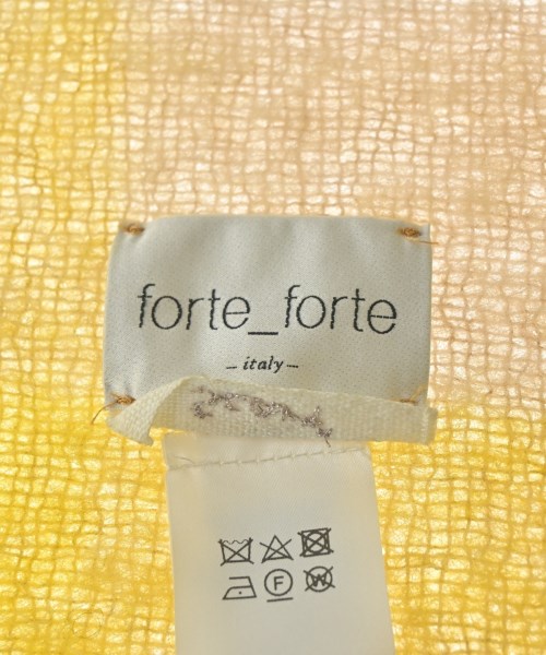forte forte（フォルテフォルテ）ストール 黄 サイズ:- レディース/2200723514176