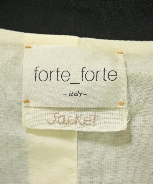 forte forte（フォルテフォルテ）テーラードジャケット 黒 サイズ:1(S位) レディース/2200729878036
