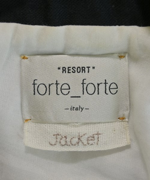 forte forte（フォルテフォルテ）ジャケット 黒 サイズ:1(S位) レディース/2200734011039