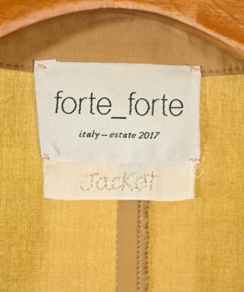 forte forte（フォルテフォルテ）ジャケット ベージュ サイズ:0(XS位) レディース/2200692605011
