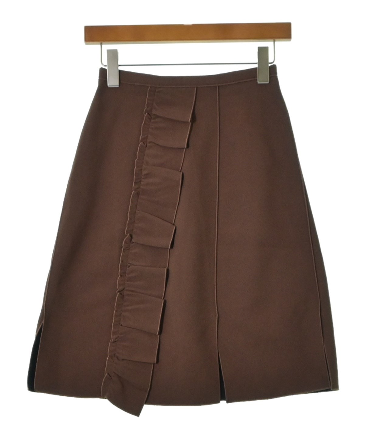Nﾟ 21（ヌメロヴェントゥーノ）ひざ丈スカート 茶 サイズ:36(XS位