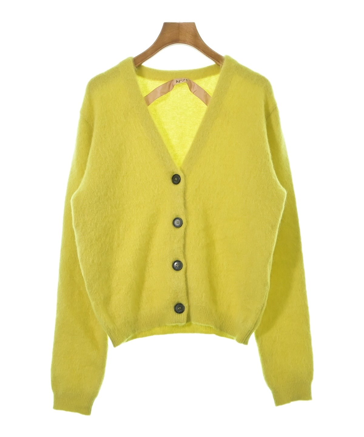 Nﾟ 21 ヌメロヴェントゥーノ カーディガン レディース 【古着】【中古】 Nﾟ 21（ヌメロヴェントゥーノ）カーディガン 黄 サイズ:38(S位