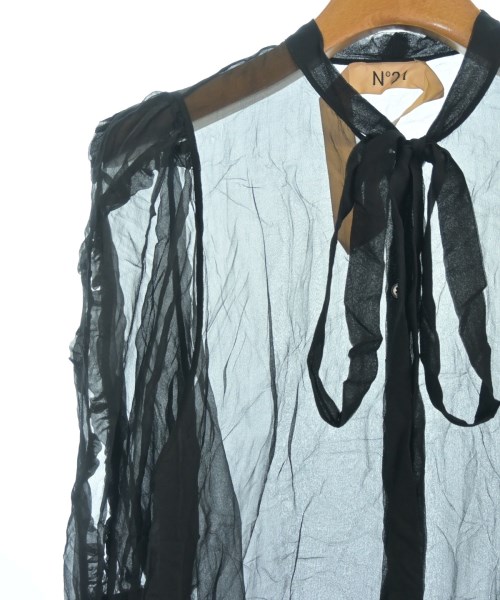 Nﾟ 21（ヌメロヴェントゥーノ）カジュアルシャツ 黒 サイズ:38(S位) レディース/2200594576563