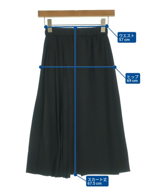 Nﾟ 21（ヌメロヴェントゥーノ）ひざ丈スカート 黒 サイズ:40(M位) レディース/2200638383119