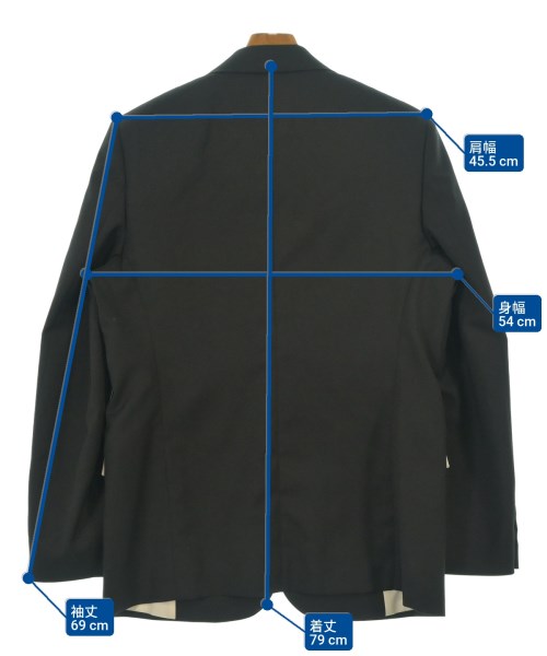 Nﾟ 21（ヌメロヴェントゥーノ）テーラードジャケット 黒 サイズ:50(XL位) メンズ/2200638383133