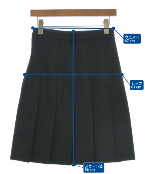 Nﾟ 21（ヌメロヴェントゥーノ）ひざ丈スカート 黒 サイズ:36(XS位) レディース/2200638738032