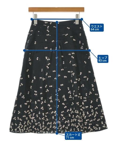 Nﾟ 21（ヌメロヴェントゥーノ）ひざ丈スカート 黒 サイズ:40(L位) レディース/2200641792069