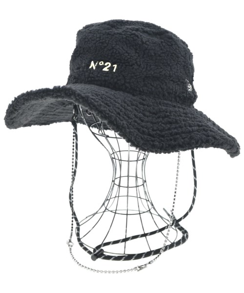 美品　N°21 ヌメロヴェントゥーノ　バケットハット　黒　スタッツ　M ヌメロ ヴェントゥーノ N21 N°21 × NEW ERA バケットハット N21XNE-AWB