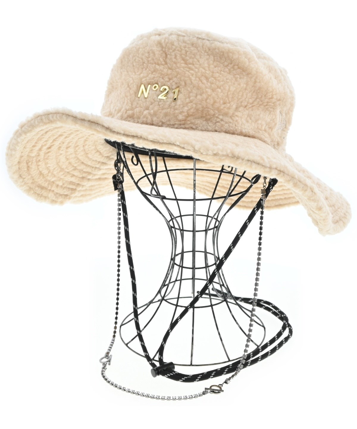 Nﾟ 21 ヌメロヴェントゥーノ ハット レディース 【古着】【中古】 Nﾟ 21（ヌメロヴェントゥーノ）ハット ベージュ サイズ:M/L レディース