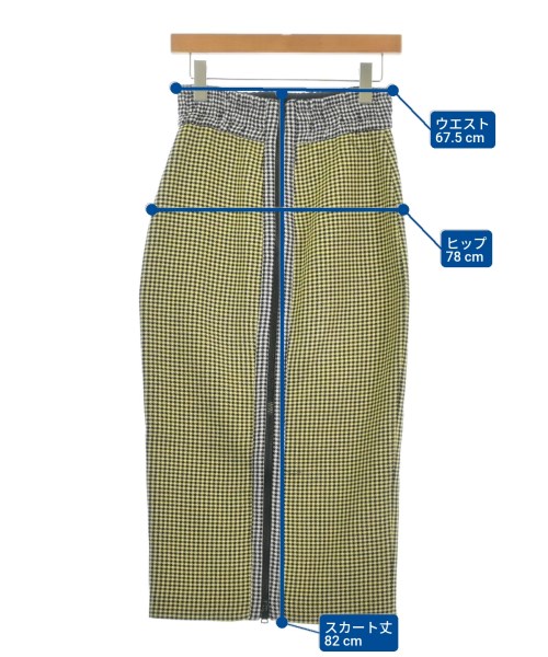 Nﾟ 21（ヌメロヴェントゥーノ）ロング・マキシ丈スカート 黄 サイズ:38(S位) レディース/2200622586083