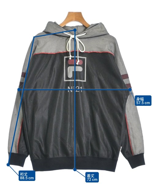 Nﾟ 21（ヌメロヴェントゥーノ）パーカー 黒 サイズ:-(L位) メンズ/2200623238028