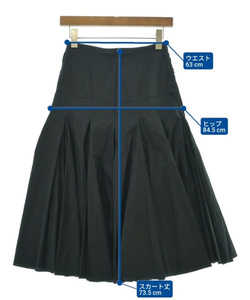 Nﾟ 21（ヌメロヴェントゥーノ）ひざ丈スカート 黒 サイズ:36(XS位) レディース/2200614675054