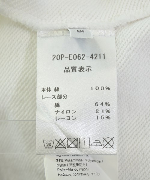 Nﾟ 21（ヌメロヴェントゥーノ）スウェット 白 サイズ:36(XS位) レディース/2200629932081