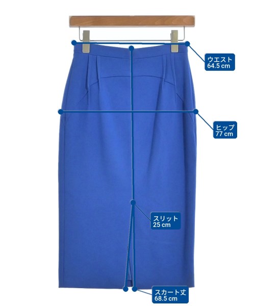 Nﾟ 21（ヌメロヴェントゥーノ）ひざ丈スカート 青 サイズ:38(S位) レディース/2200633431037