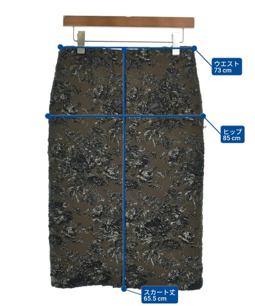 Nﾟ 21（ヌメロヴェントゥーノ）ひざ丈スカート 茶 サイズ:38(S位) レディース/2200619918064