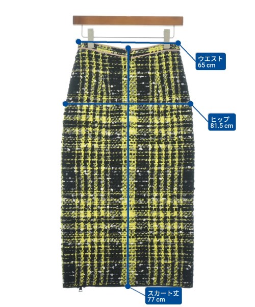 Nﾟ 21（ヌメロヴェントゥーノ）ロング・マキシ丈スカート 黄 サイズ:38(S位) レディース/2200620951036