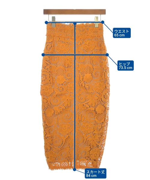 Nﾟ 21（ヌメロヴェントゥーノ）ロング・マキシ丈スカート オレンジ サイズ:40(M位) レディース/2200620951081