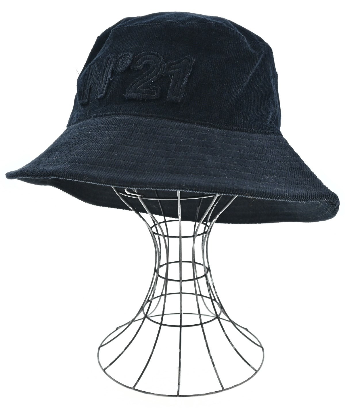 ヌメロ ヴェントゥーノ N゜21 ハット - ポリエステル 黒 帽子 Nﾟ 21（ヌメロヴェントゥーノ）ハット 黒 サイズ:M⁄L メンズ