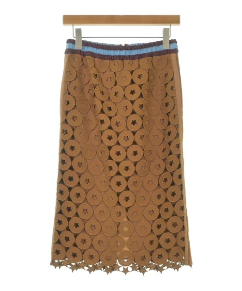 Nﾟ 21(ヌメロヴェントゥーノ)ひざ丈スカート 茶 サイズ:36(XS位)/2200669814026
