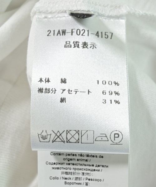 Nﾟ 21（ヌメロヴェントゥーノ）Tシャツ・カットソー 白 サイズ:36(XS位) レディース/2200700658589
