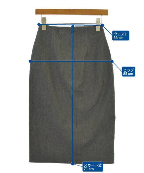 Nﾟ 21（ヌメロヴェントゥーノ）ひざ丈スカート グレー サイズ:36(XS位) レディース/2200656016013