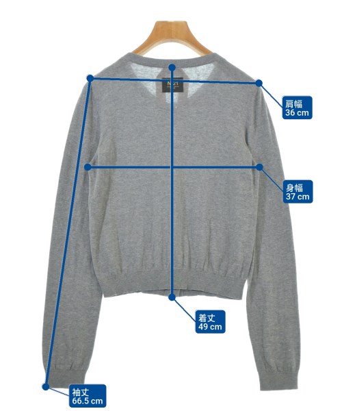 Nﾟ 21（ヌメロヴェントゥーノ）カーディガン グレー サイズ:40(M位) レディース/2200656016020