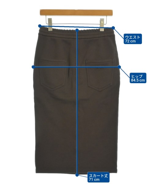 Nﾟ 21（ヌメロヴェントゥーノ）ひざ丈スカート 茶 サイズ:40(M位) レディース/2200656767182
