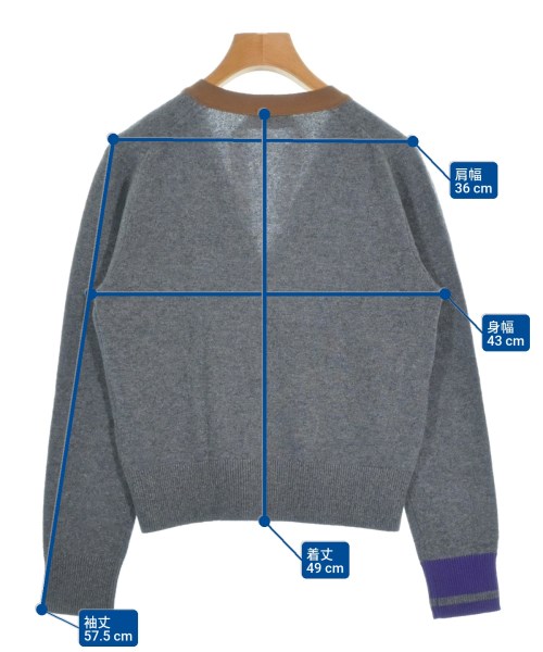 Nﾟ 21（ヌメロヴェントゥーノ）カーディガン グレー サイズ:36(XS位) レディース/2200657669201