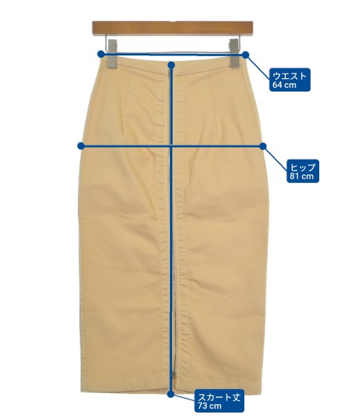 Nﾟ 21（ヌメロヴェントゥーノ）ひざ丈スカート 黄 サイズ:38(S位) レディース/2200645094039