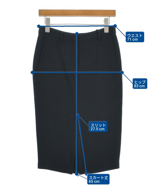 Nﾟ 21（ヌメロヴェントゥーノ）ひざ丈スカート 黒 サイズ:36(XS位) レディース/2200652170023