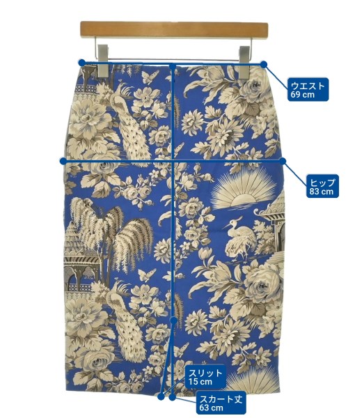 Nﾟ 21（ヌメロヴェントゥーノ）ひざ丈スカート 青 サイズ:36(XS位) レディース/2200656818051