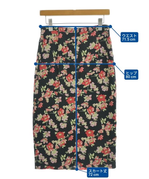 Nﾟ 21（ヌメロヴェントゥーノ）ひざ丈スカート 黒 サイズ:40(M位) レディース/2200667870222