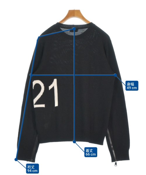 Nﾟ 21（ヌメロヴェントゥーノ）ニット・セーター 黒 サイズ:50(XL位) メンズ/2200668739054