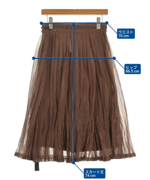 Nﾟ 21（ヌメロヴェントゥーノ）ロング・マキシ丈スカート 茶 サイズ:38(S位) レディース/2200666943156