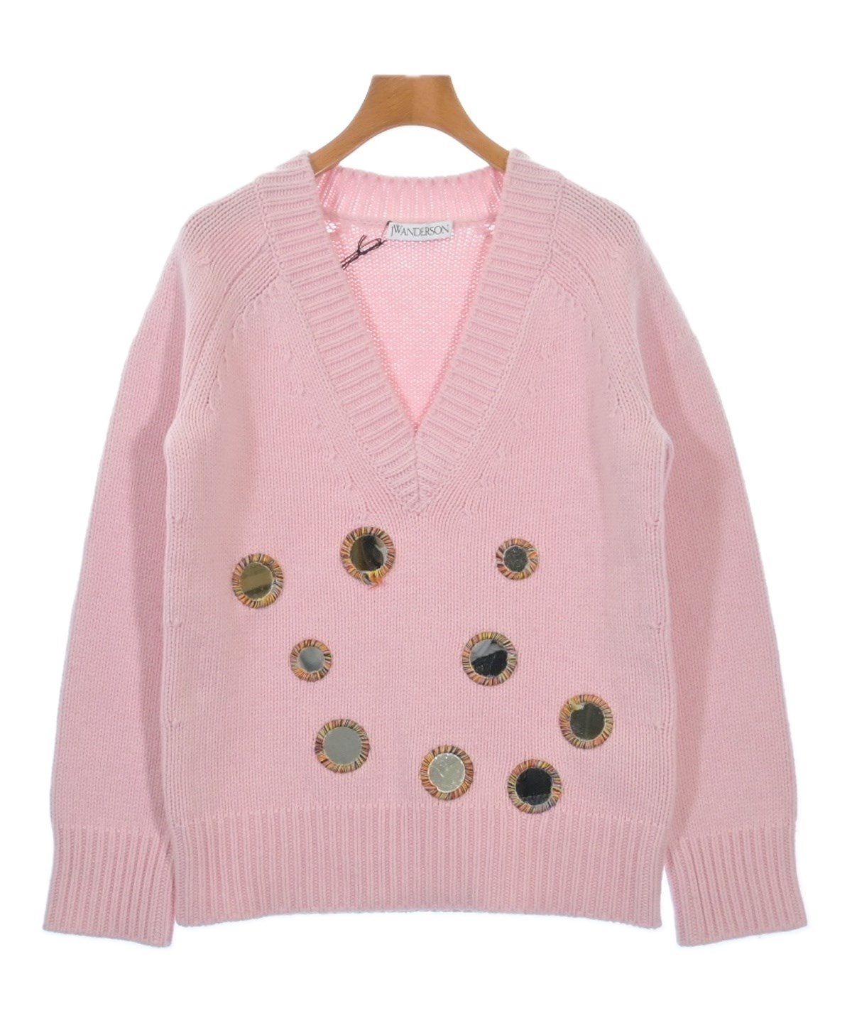 J W Anderson ウールピンクニット サイズS JW Anderson（ジェイダブリューアンダーソン）ニット・セーター ピンク