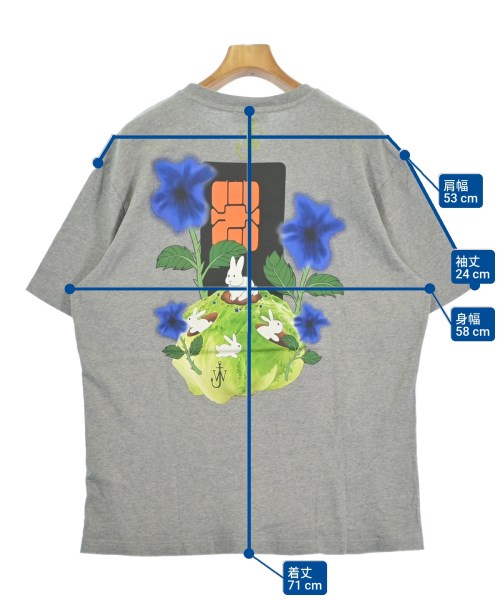 JW Anderson（ジェイダブリューアンダーソン）Tシャツ・カットソー グレー サイズ:M メンズ/2200619577056