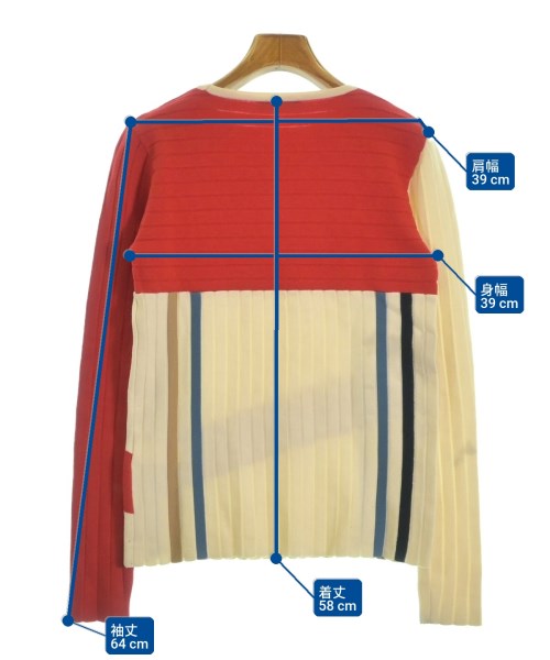 JW Anderson（ジェイダブリューアンダーソン）ニット・セーター 赤 サイズ:S レディース/2200632100040