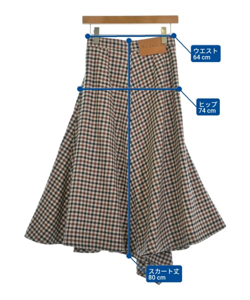 JW Anderson（ジェイダブリューアンダーソン）ロング・マキシ丈スカート 白 サイズ:36(M位) レディース/2200626196028