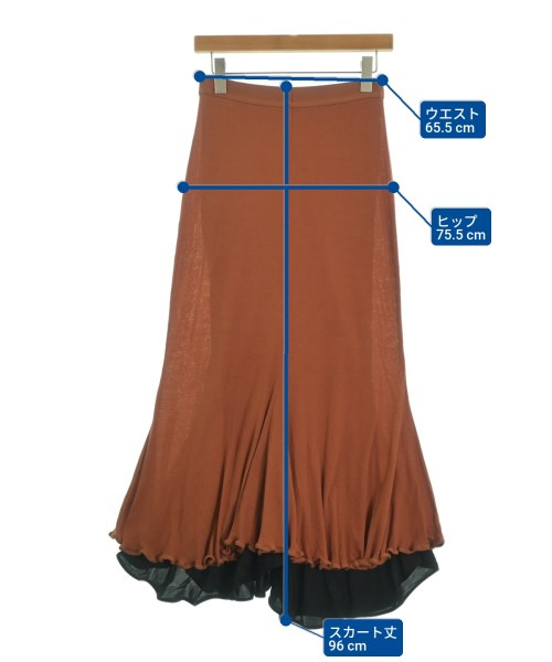 JW Anderson（ジェイダブリューアンダーソン）ロング・マキシ丈スカート オレンジ サイズ:34(XXS位) レディース/2200667556058