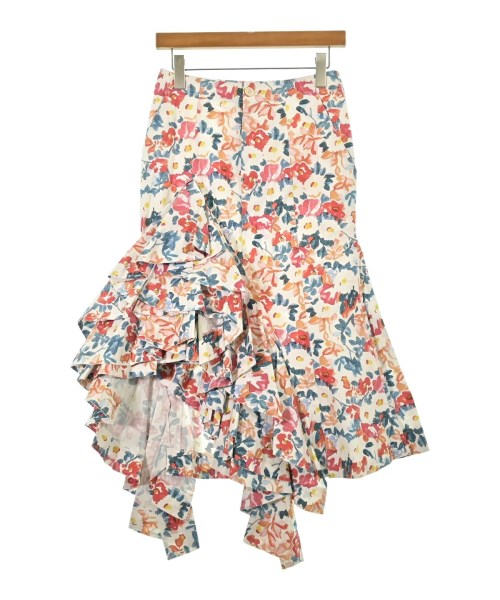 JW Anderson(ジェイダブリューアンダーソン)ひざ丈スカート 白 サイズ:36(XS位)/2200649111176